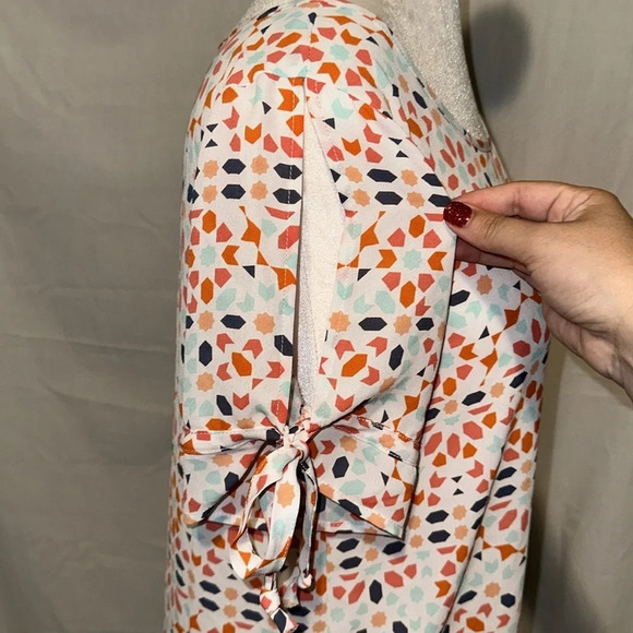 colorful Finn & Grace geometric print top size xs - Picture 3 of 4